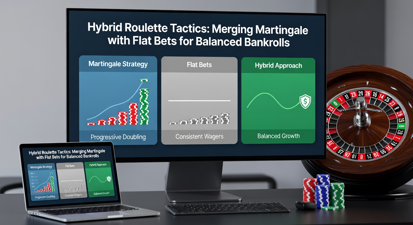 Simulation graph comparing bankroll curves for pure Martingale, flat betting, and hybrid tactics over 500 roulette spins